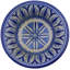 Bol en céramique bleu Judaica marocain début du 20e siècle