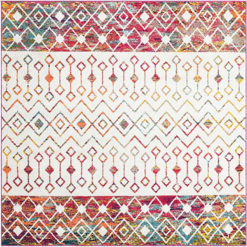 Abstract Indoor Rug, Square 7'10"