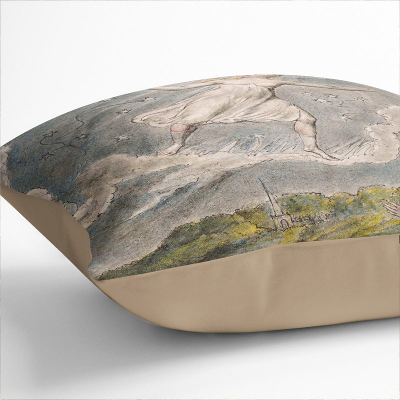 The Wandering Moon Scatter Cushion with Filling, Stone, 40cm H x 40cm W x 15cm D