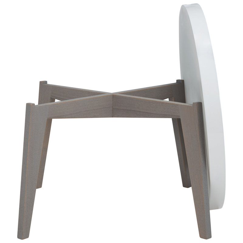 Table de bout plateau Ben, Blanc/gris