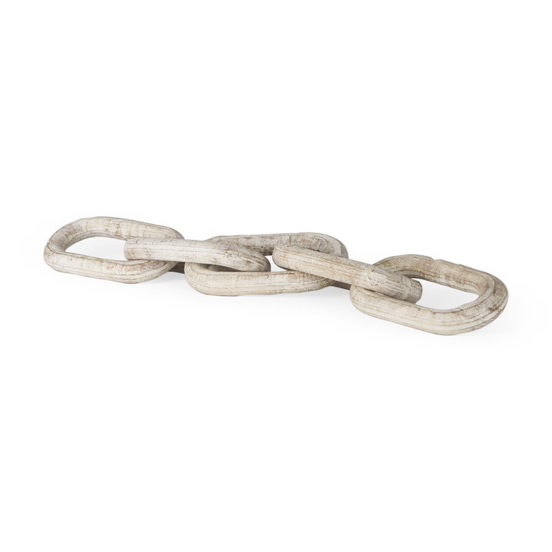 Grand maillon de chaîne en bois Artemi, Blond, 5" H x 29" W x 5" D