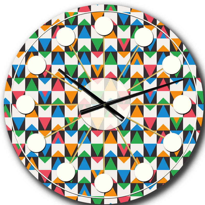 Horloge murale rétro Mid-Century, Surdimensionné