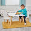  Kids White and Pine Table and 2 Chairs Set