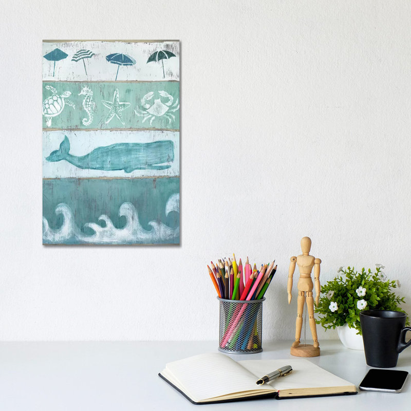 By The Sea by Tava Studios - Wrapped Canvas Painting, 20.32 cm H x 30.48 cm W