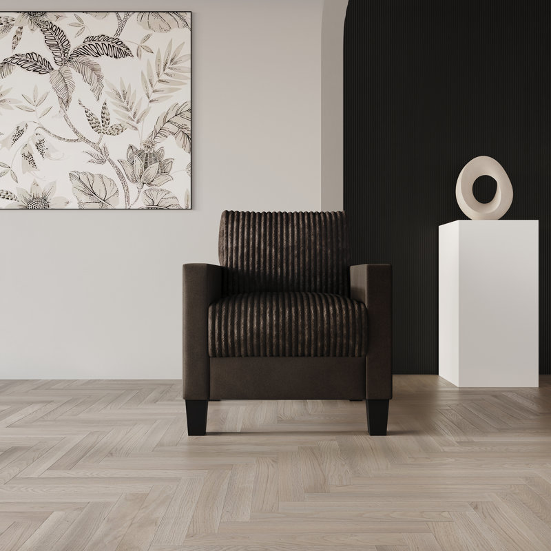 Fauteuil en velours 31,72 po Shadybrook, Velours brun