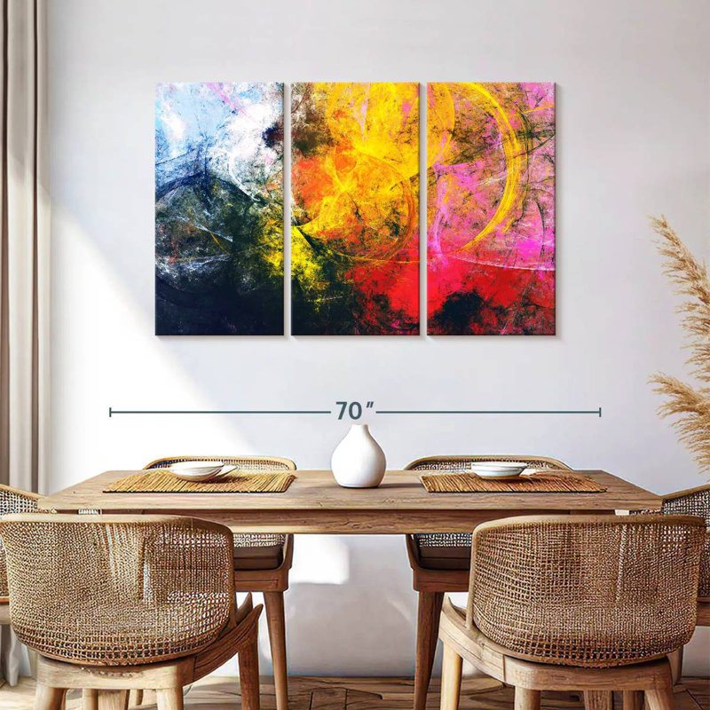 Avery Fiery Abstract, 36" H x 57" W