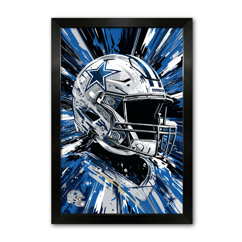 Casque Hyper des Dallas Cowboys (NFL) - Impression encadrée 27" x 39", NFL Dallas Cowboys