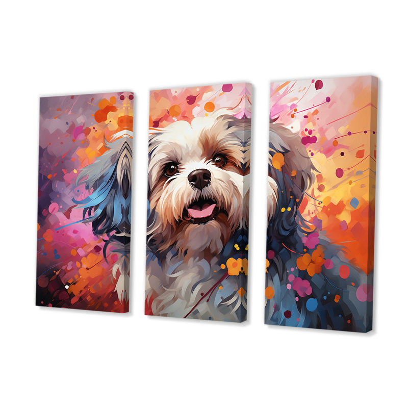 Ensemble de salon Popart Shih Tzu Serenade, H 40 po x l 60 po x P 1 po