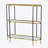 Metal Console Table, Mirrored Shelf