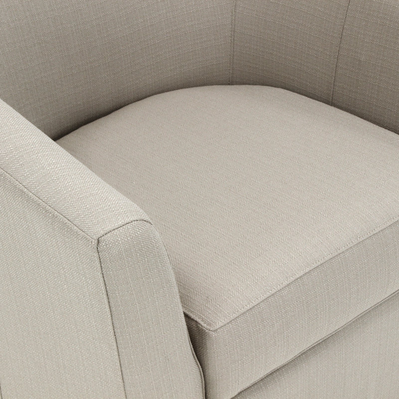 Fauteuil demi-tonneau pivotant 31 po Hansell, Mélange de polyester souris