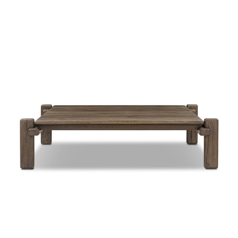 Table basse Feride - Chêne français récupéré, H 14 po x L 54,25 po x l 50 po, Chêne français récupéré gris