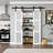 Double Sliding Glass Barn Door with Installation Hardware Kit-70292597