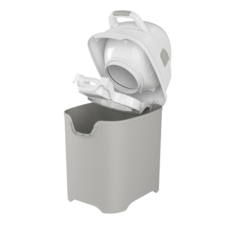 Foundations Tall Diaper Pail, Grey, 1.59, 21" H x 15" W x 11" D
