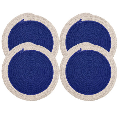Polyester Round 4 Piece Coaster Set