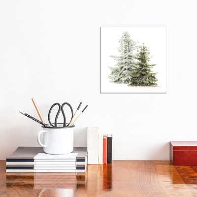 Wooded Holiday Trees - Wall Art Print - Wrapped Canvas