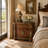 Villa Valencia Wood and Marble Nightstand