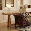Table console étroite à structure en A, table de couloir en bois rustique pour petits vestibules