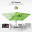 Parasol de patio extérieur en porte-à-faux vert carré avec base-1476876696-1476876699