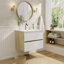 Meuble-lavabo mural simple avec lavabo en céramique Caryll, armoire de rangement moderne avec charnières à fermeture en douceur DTC, pour salle de bain, appartement et hôtel-838290733-808778444-833645115