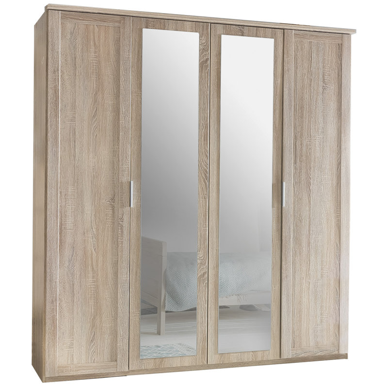 Wiburgh 4 Door Manufactured Wood Wardrobe, Braun