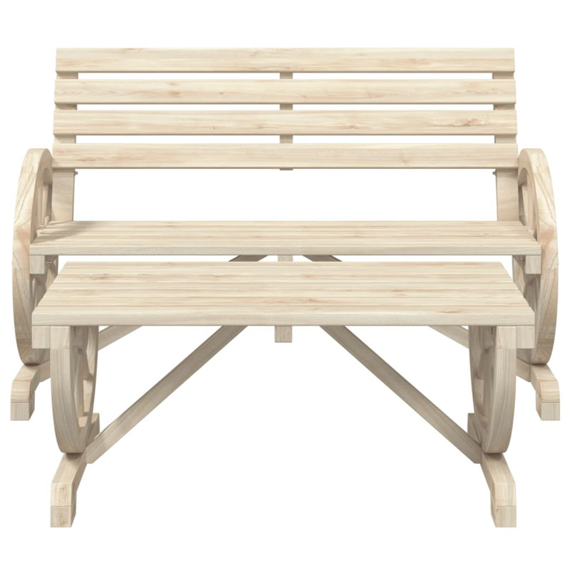 Shamavi Rectangular 2 - Person 90cm Long Picnic Table, White