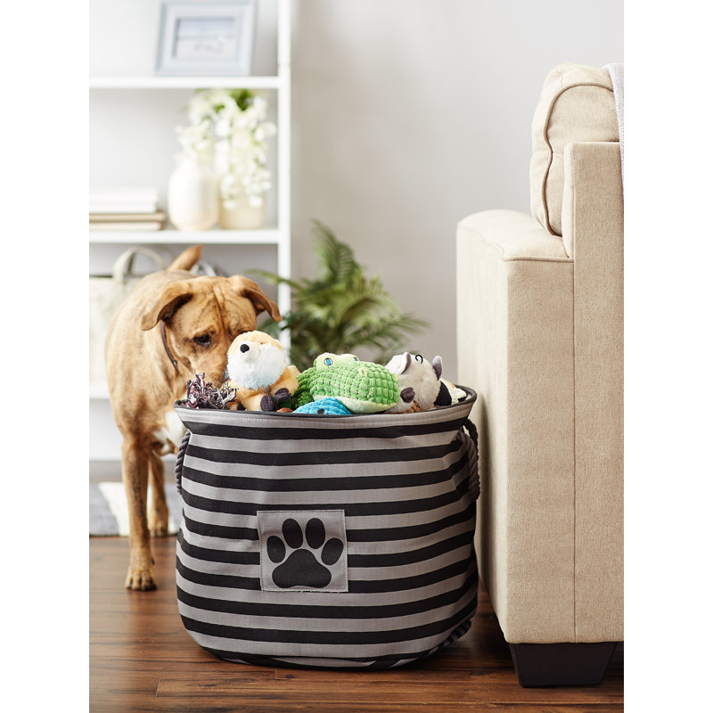 Bac en tissu pour animaux de compagnie, Noir, H 15 po x l 18 po x P 18 po