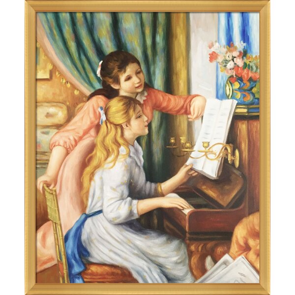 Jeunes Filles Au Piano girls at the Piano Pierre-auguste Renoir High  Quality Oil Painting Reproduction, Music Room Wall Decorations Art 