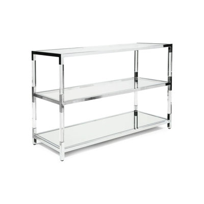 Ludvig Contemporary Sofa Table - Clear by Brayden Studio