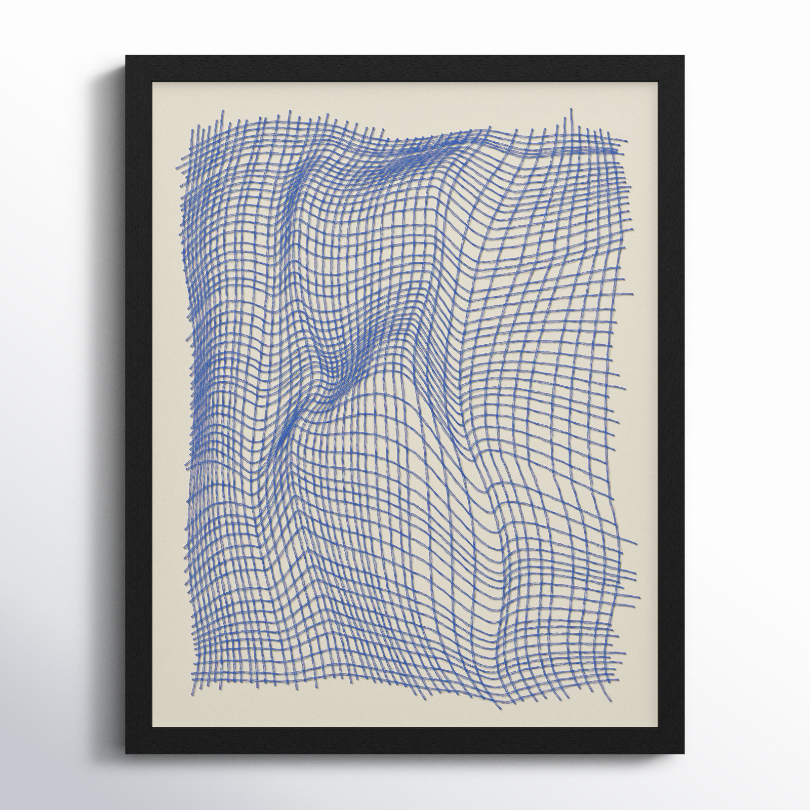 Netting 1 by Jacques Pilon, 20" H x 16" W x 1.25" D, Black Single Structure Framed Paper