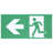 Running Man Green Edge Lit Exit Sign - 120-347V - 2HR Backup - Single/Dual Face - Premium Flush Recessed Mounting