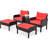 Choudhury 4 - Person Patio Conversation Set with Cushions-1202985072