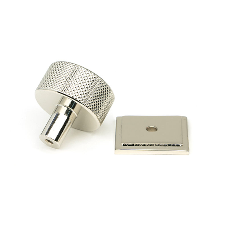 32mm Square Knob, Polished Nickel
