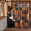Rideau de douche 100% coton patchwork