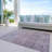 Machine Washable Indoor/Outdoor Xhevrie Purple Rug-873645454