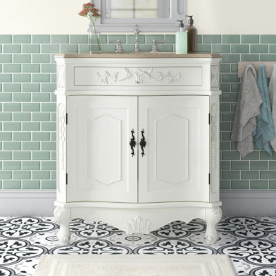 32'' Single Bathroom Vanity with Marble Top