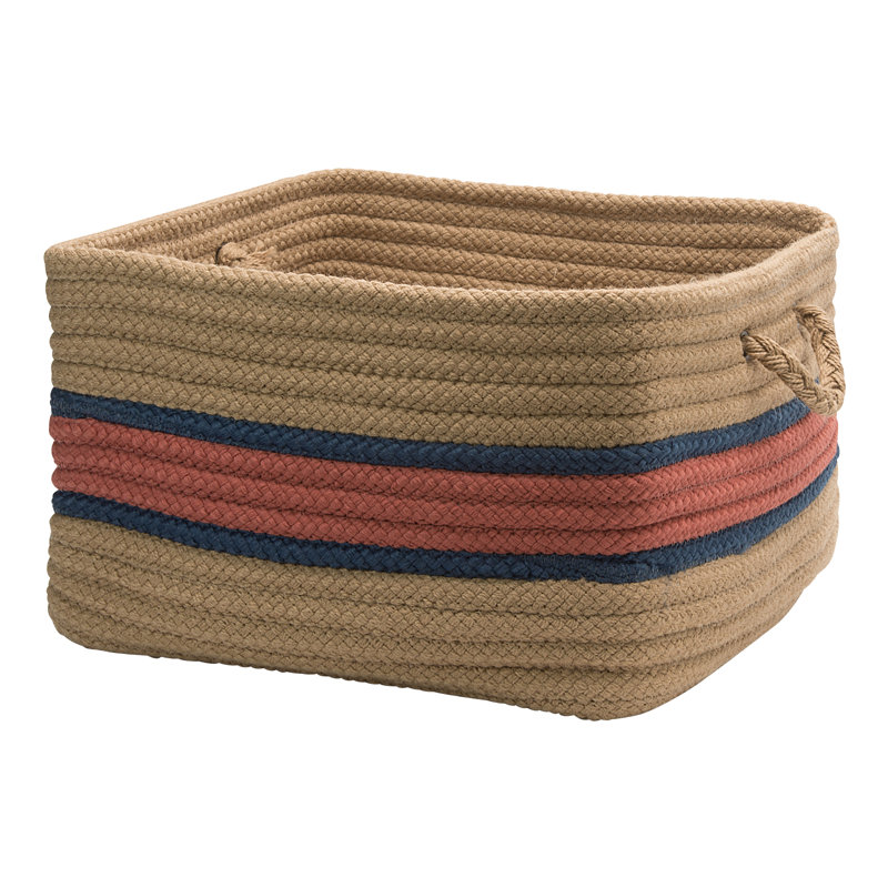 Panier de plastique, H 14 po x l 24 po x P 24 po, Terracotta / jasmin