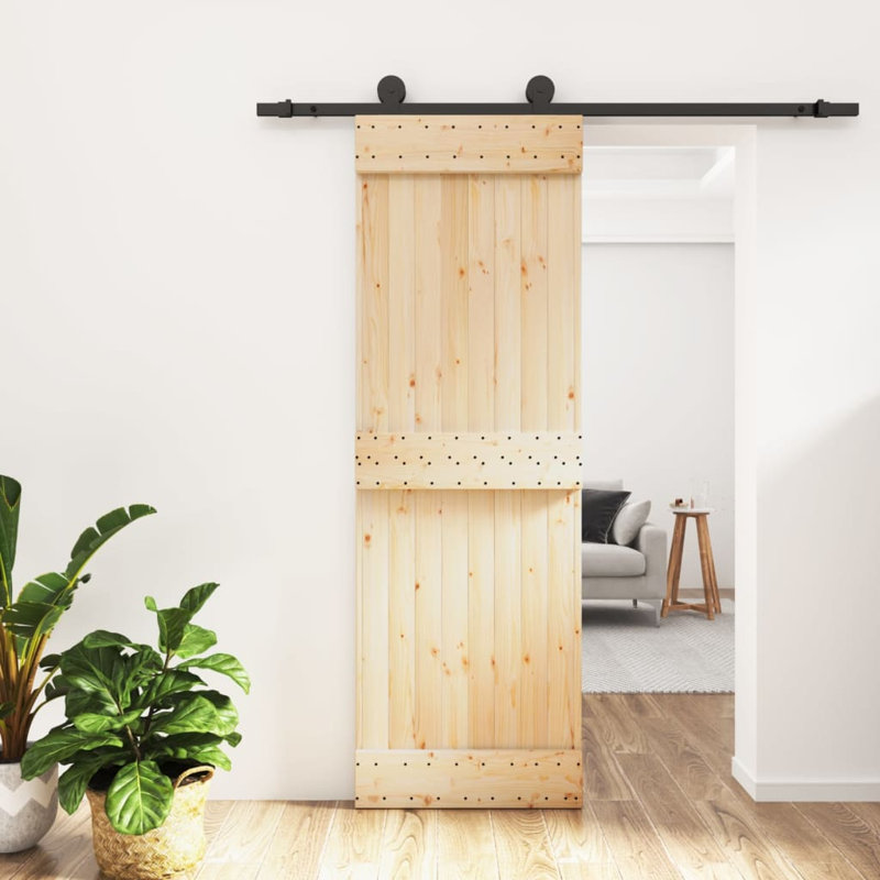 Porte coulissante avec quincaillerie Vidaxl, 27,6 po x 82,7 po
