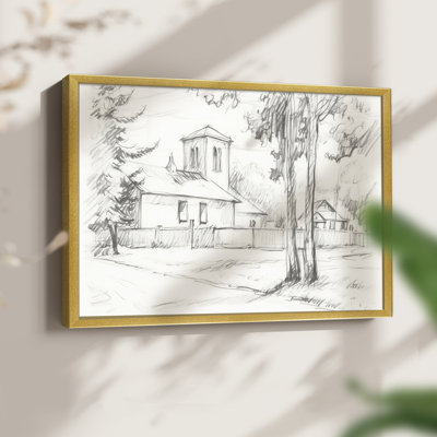 Vintage Sketch Work-XXXIV -Framed Print - Restickable