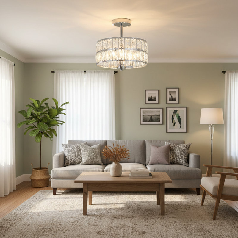 1 - Light Chandelier, Chrome