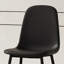 Ensemble de chaises de salle à manger modernes et minimalistes noires - six chaises par boîte, stables et confortables. Chaises d'appoint rembourrées de style Mid-Century moderne, chaises en forme de cuillère avec pieds en métal noir.