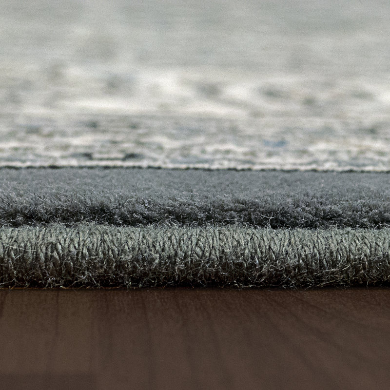 Tapis gris zone oriental Attell, Tapis de couloir 2 pi 2 po x 11 pi