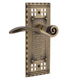 Craftsman Plate Privacy (Bed & Bath) with Swan Lever