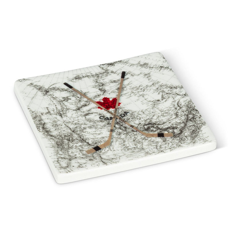 Bâtons de hockey et sous-carte