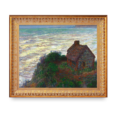 House of the Customs Officer, Varengeville by Claude Monet Framed,Image World Classic Reproductions For HomeDecor,Vintage Pattern Gold Frame