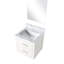 Meuble-lavabo blanc avec comptoir en acrylique Miroir - Panneaux de baignoire et de remplissage en bois massif à fermeture en douceur de 19,73 po de hauteur et 18,2 po de profondeur-504908667