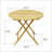 Lefka Round Folding Outdoor Dining Table With Umbrella Hole , 31.5'' in. W 31.5'' in. D