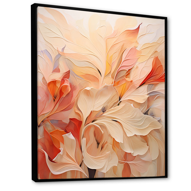 Minimalisme, fleurs de pêche - oiseaux du paradis, impressions murales FL107146, H 32 po x l 24 po x P 1 po