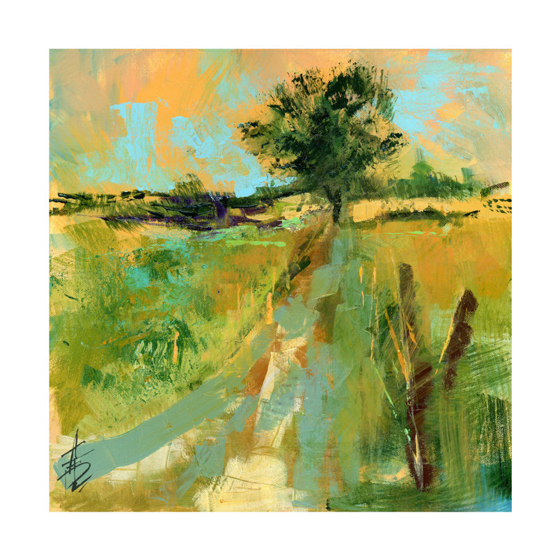 Art mural sur toile tendue - Anne Doyle «The Sky Aglow», décoration murale pour le salon, la chambre à coucher ou le bureau - 18 x 18