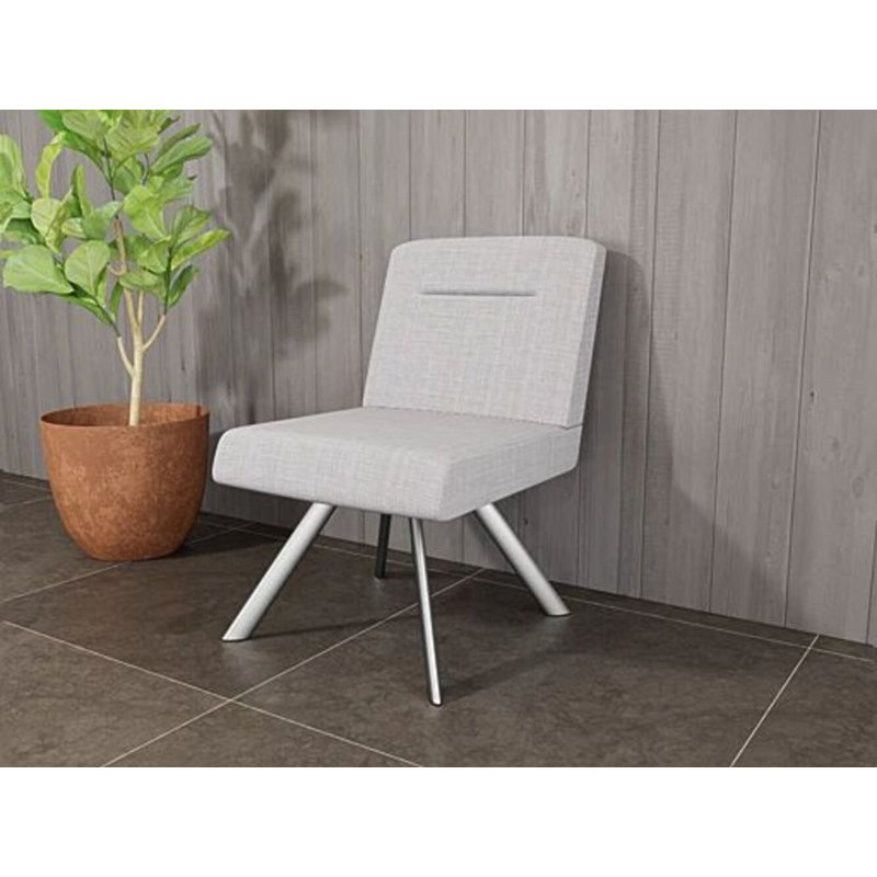 Chaise d'invité Willow, Argent argent, Gris chambray