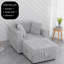 Modern Sofa44.9"Soft  Modular Sofa Single - Very Comtable & Stylish. Matches 30.7" Ottoman With Hydraulic Lift. Ideal   & ,  Grey-921445935
